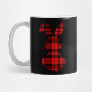 Red Plaid Bunny Rabbit Funny Easter Costume Mug